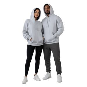 SKIMS Light Heather Grey Cotton Fleece Classic Hoodie - Unisex Size Large NWOT